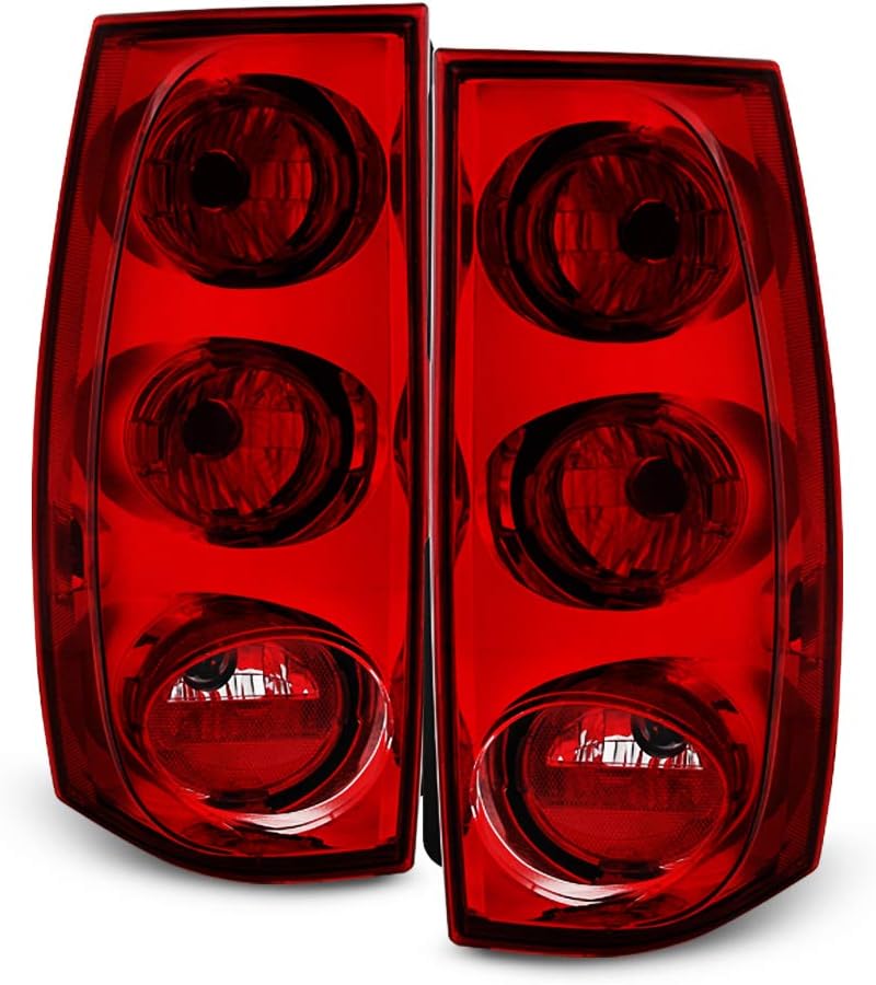 Red Smoked Tail Lights Brake Lamps Left+Right J4748