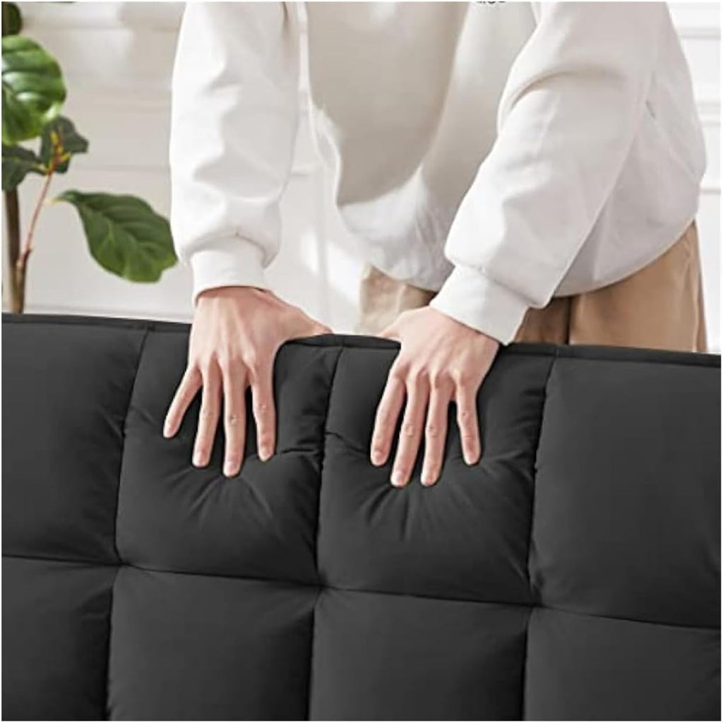 Light Gray Velvet Convertible Sleeper Sofa V218