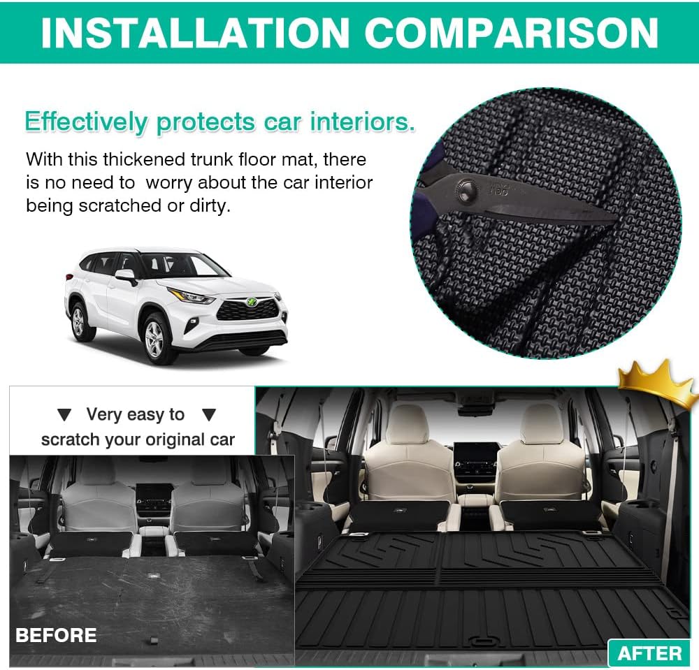 Cargo Liner Trunk Mat All Weather TPE Pack of 2 E879434
