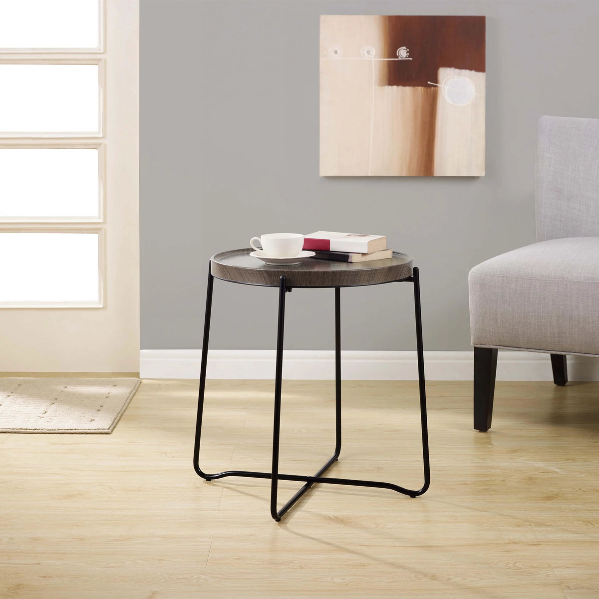 Foldable Round Side Table S96450