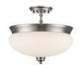 3 Light Semi Flush Mount in Brushed Nickel Z105991