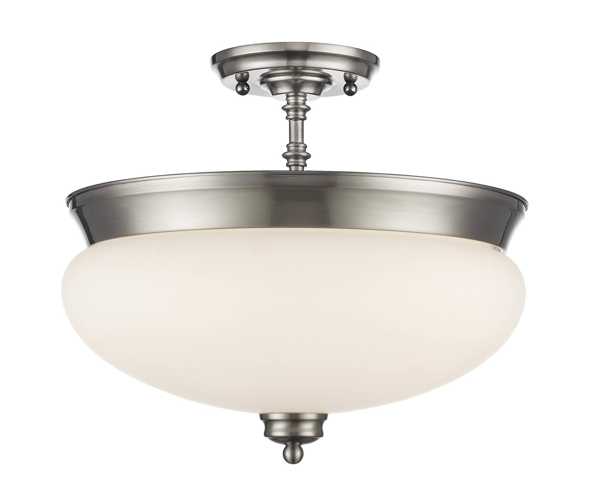 3 Light Semi Flush Mount in Brushed Nickel Z105991