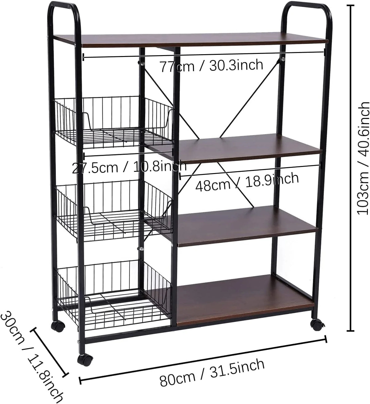 Industrial Microwave Oven Stand with Storage Shelf M1468