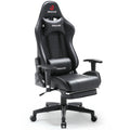 Black PU Leather Gaming Chair with Footrest R173