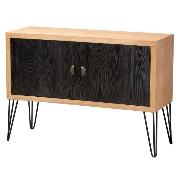 2-Tone Storage Cabinet, Walnut Brown/Black M85190