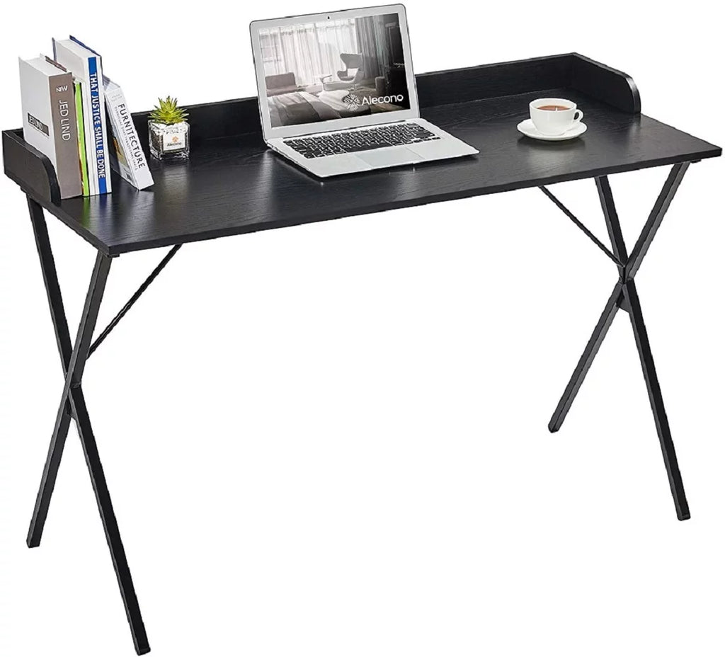 Computer Desk with Metal Frame in Black O39796