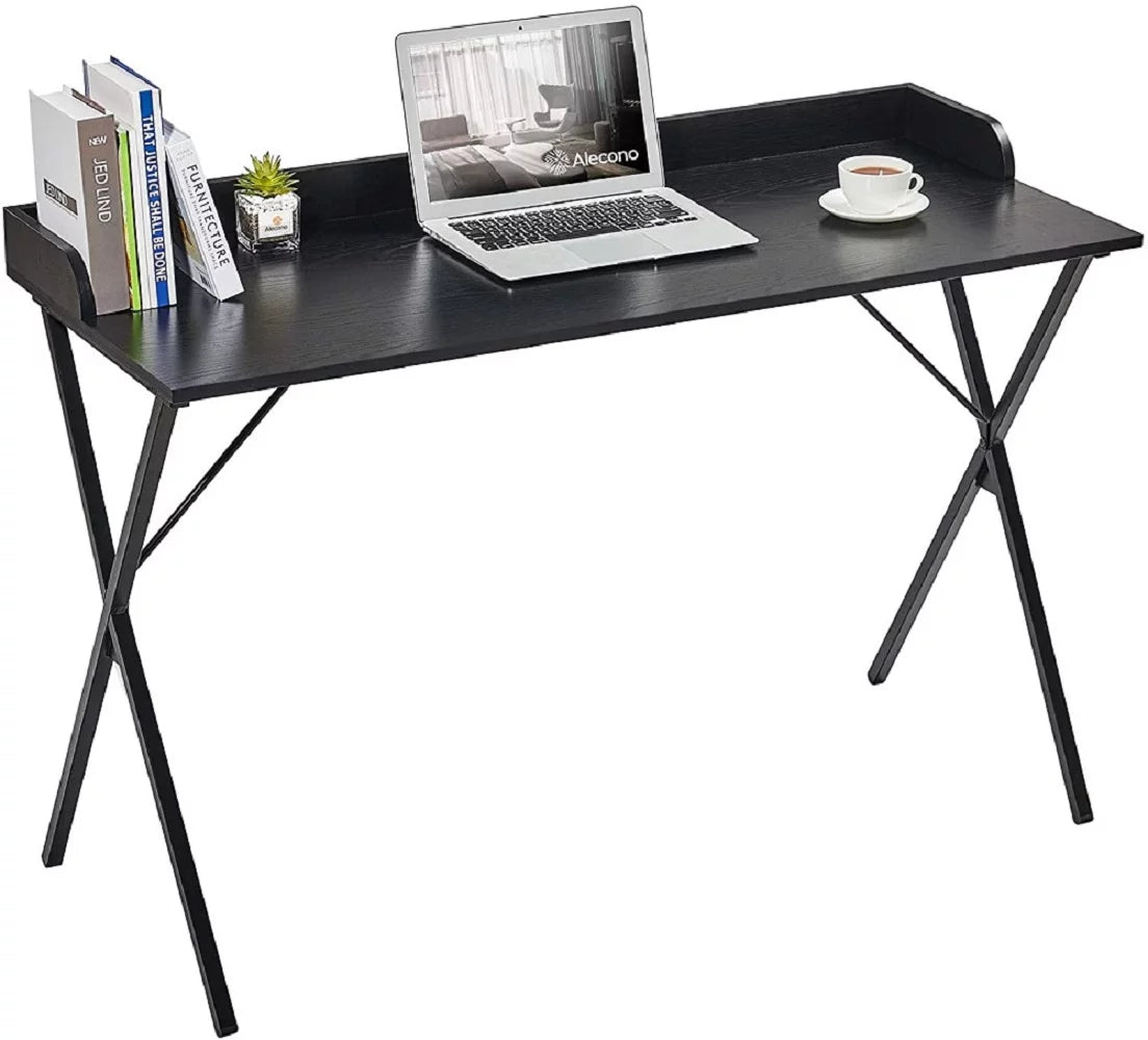 Computer Desk with Metal Frame in Black O39796