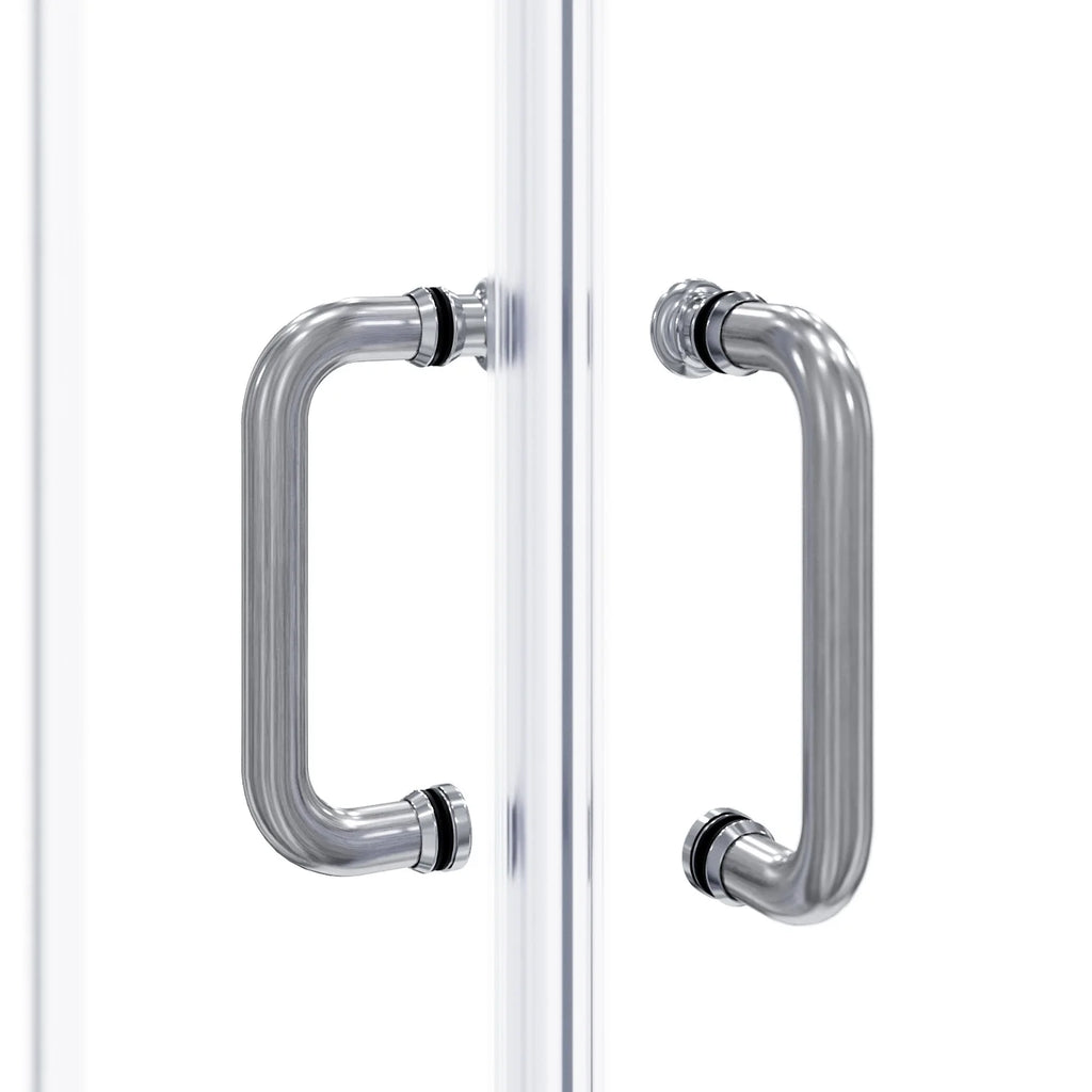 36 x 36 x 72 Corner Sliding Shower Enclosure Door Black Brushed Nickel D969