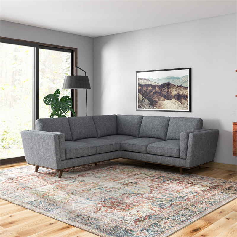 Grey Fabric Corner Sofa S96002