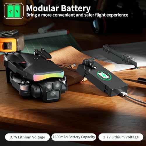 Black 1080P Camera Mini RC Quadcopter Drone with Carry Case P874302