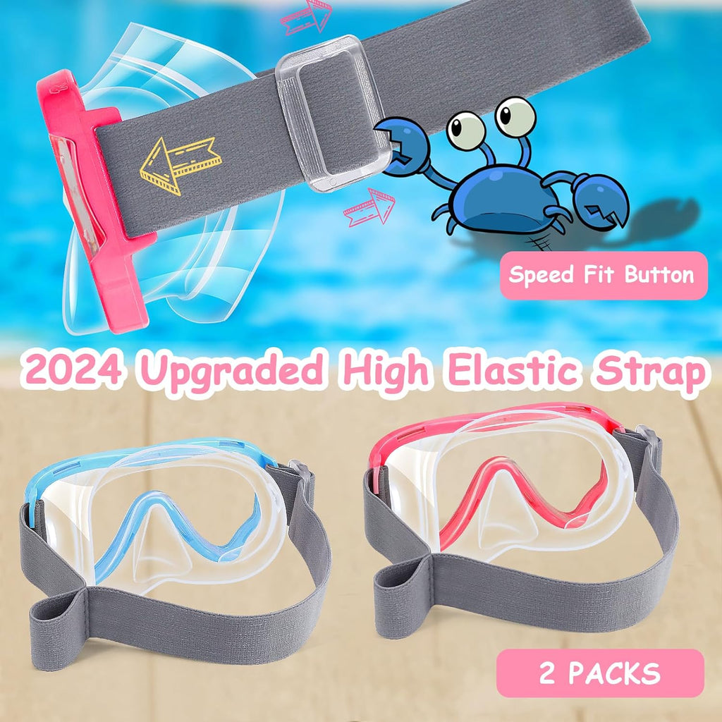 Children's Swimming Goggles with Nose Mask N627228