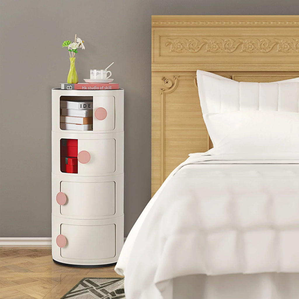 Beige 4 Tier Stackable Storage Organizer O360