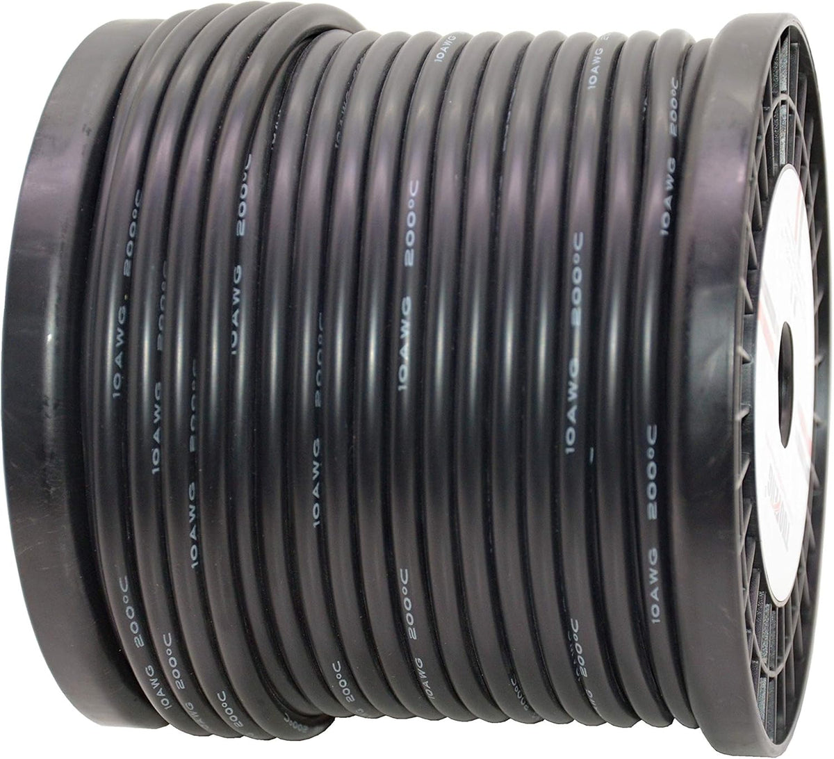 10 AWG Silicone Wire 90 Feet Black Stranded Tinned Copper Wire Pack of 2 A16850