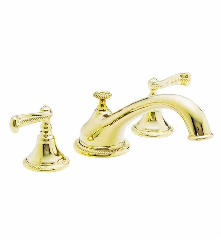 10 1/4x22 Two Handle Widespread Roman Tub Trim Faucet Set in Ultra Stainless Steel O1352