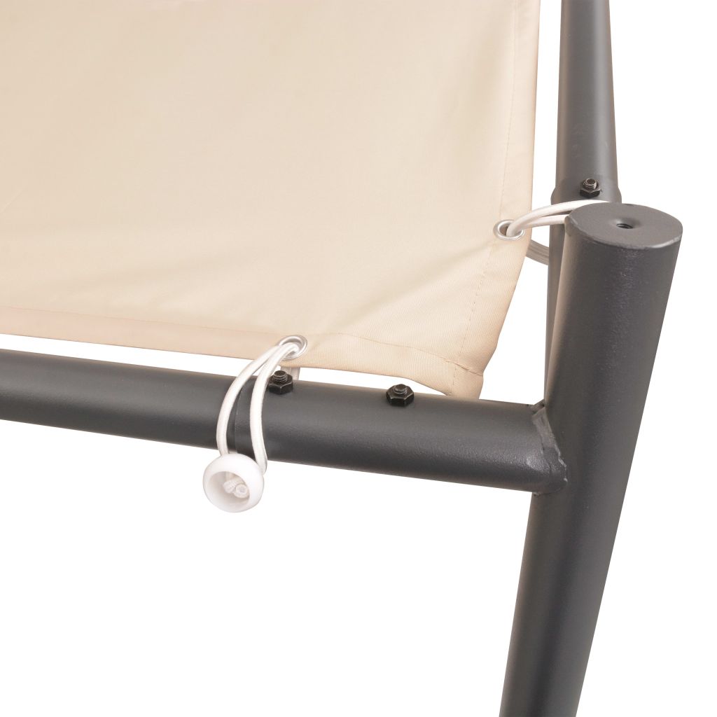 Beige Steel Frame Garden Canopy Tent Sun Shelter 13ft x 13ft x 8.5ft T13413