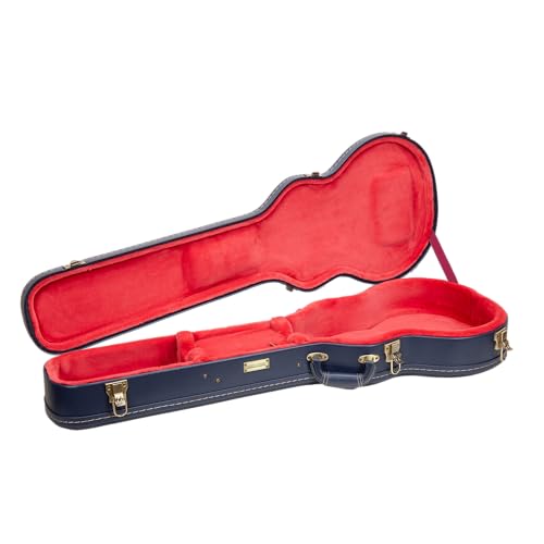 Carved Smoke Blue Wooden Hardshell Guitar Case I41974