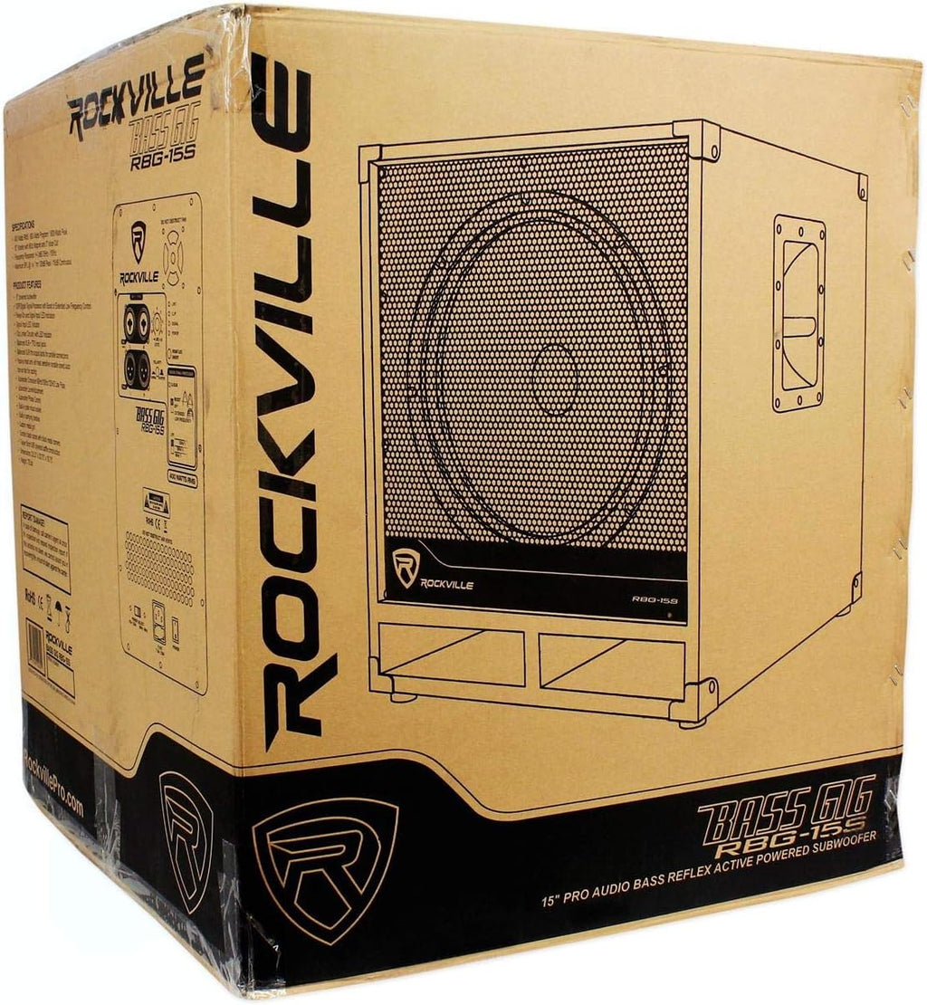 8 Powered PA Speakers and 15 Subwoofer Q33090
