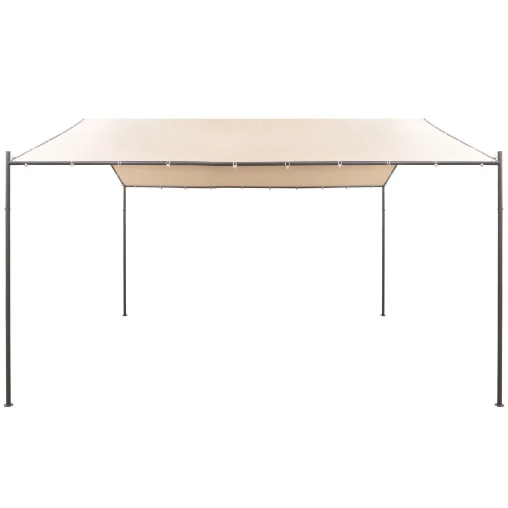 Beige Steel Frame Garden Canopy Tent Sun Shelter 13ft x 13ft x 8.5ft T13413