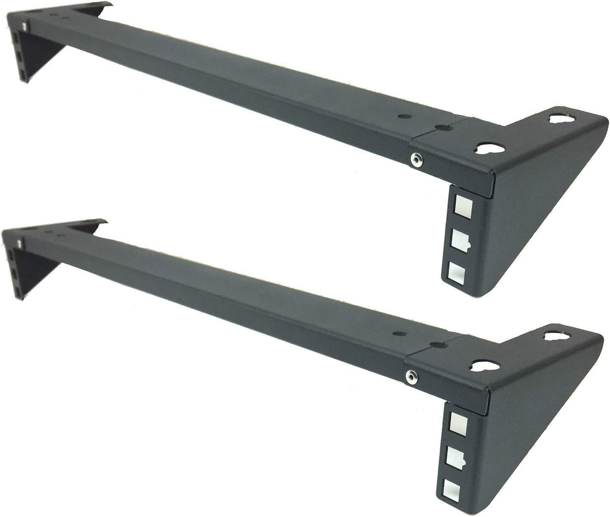2 Pack 1U Foldable 19 Inches Cold Rolled Steel Vertical Wall Mount Rack Including Hardware F4196
