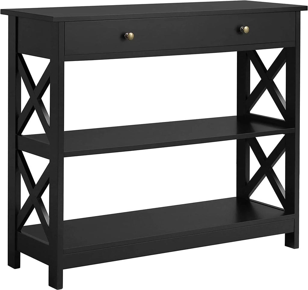 Console Sofa Table with Drawer and 3 Tier Storage Shelves X203453