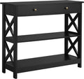 Console Sofa Table with Drawer and 3 Tier Storage Shelves X203453