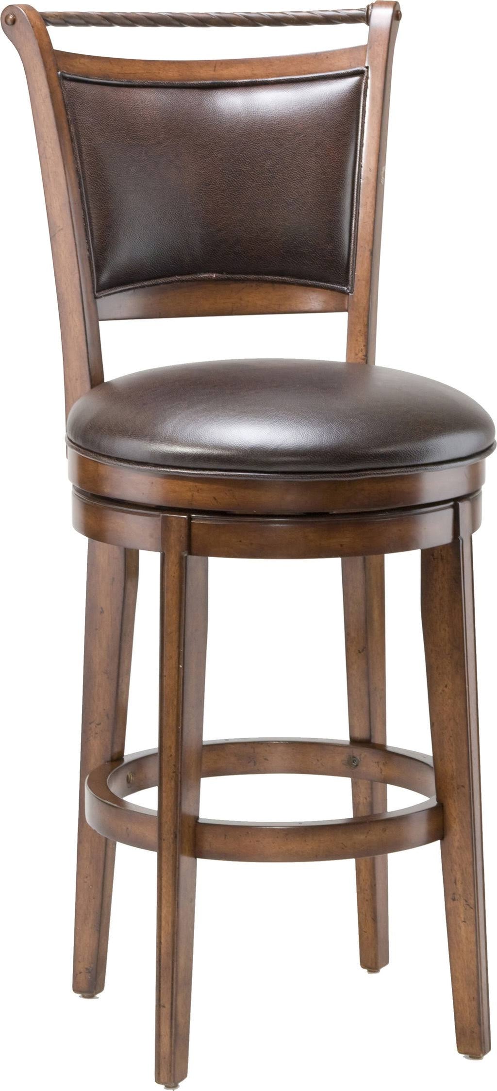 Swivel Counter Stool, Medium Brown Cherry K316281