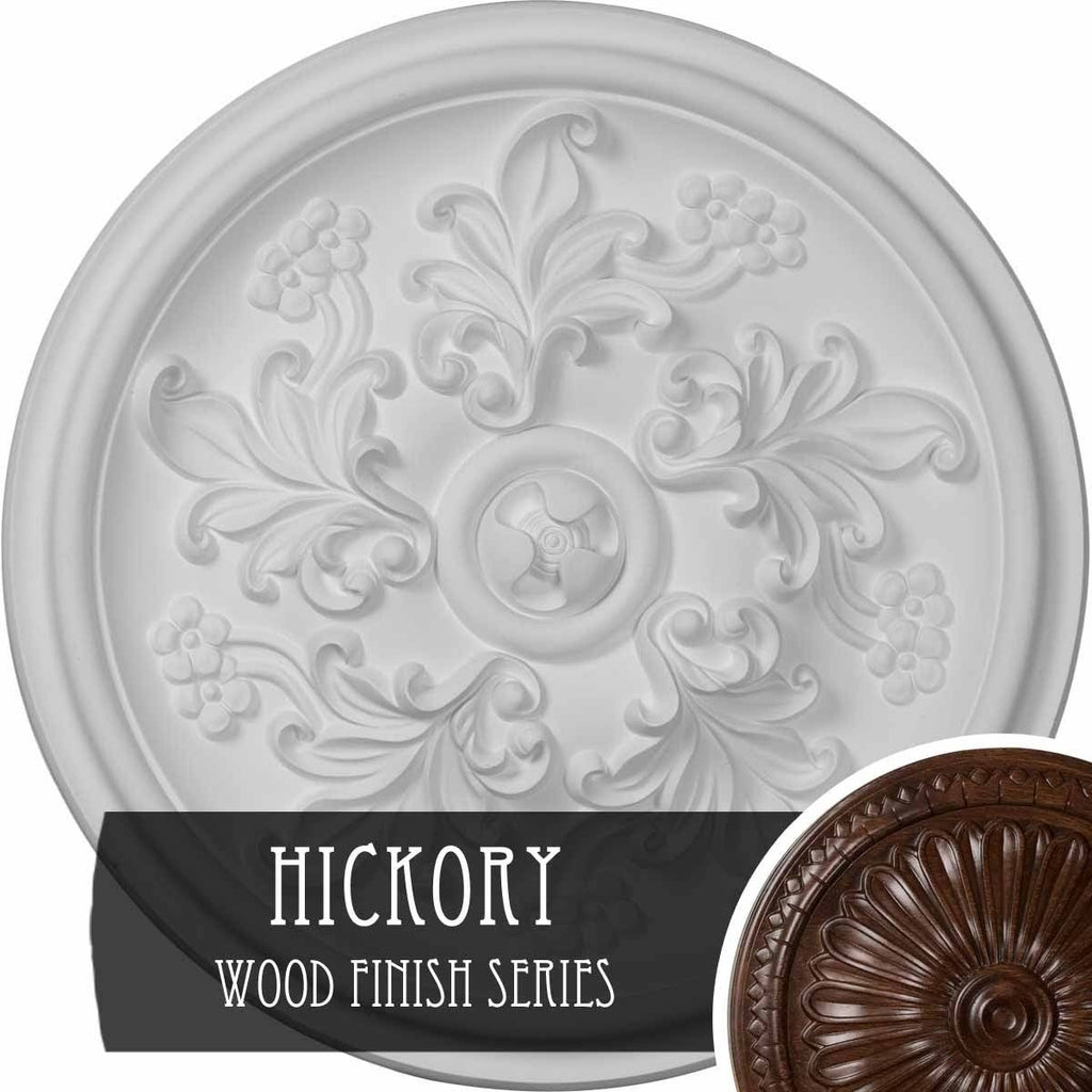 Hand-Painted Hickory Ceiling Medallion O902