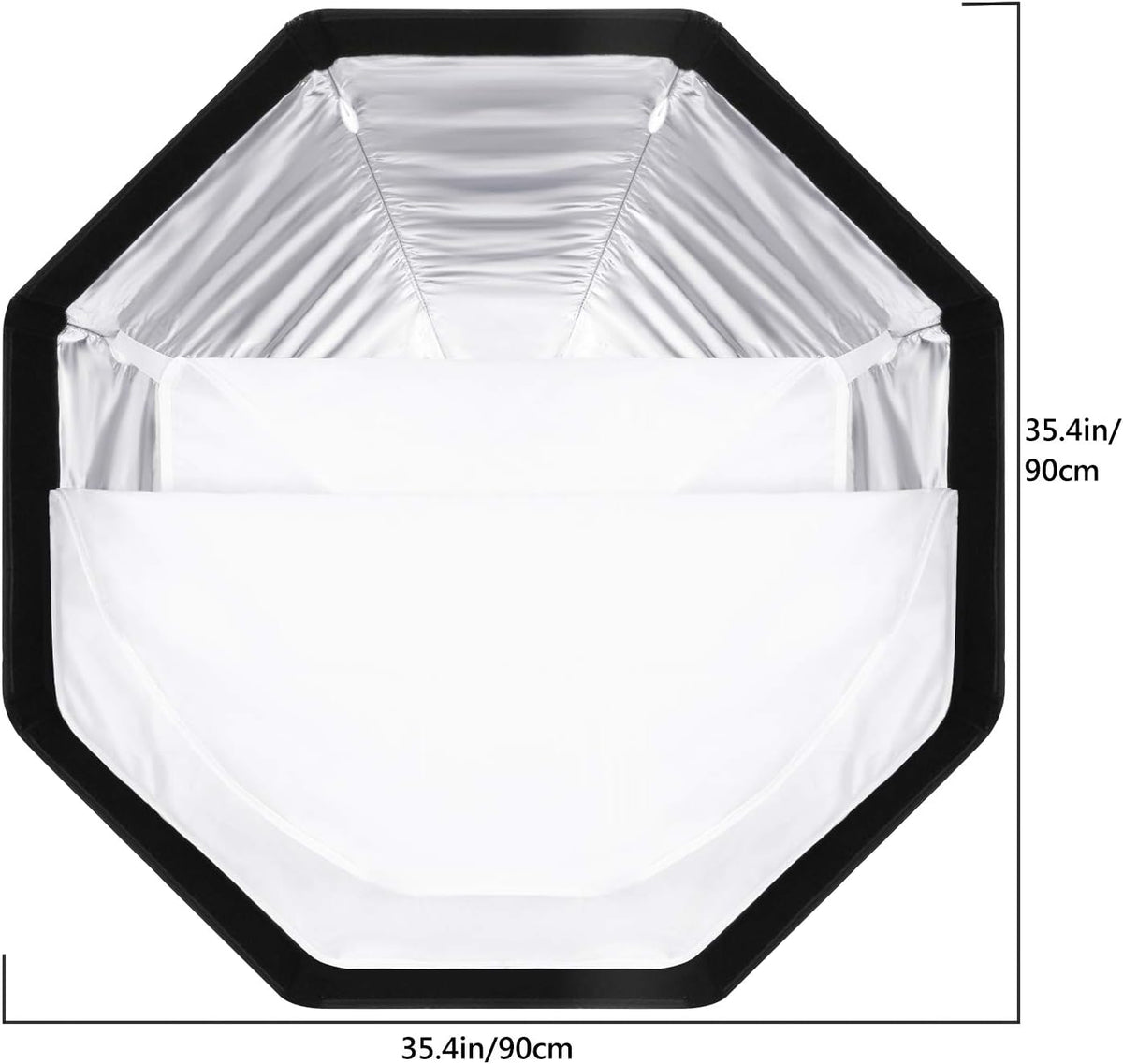 35.4 inches Foldable Octagonal Softbox with Bowens Mount Speedring, Carrying Case L4608