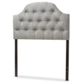 Grey Fabric Upholstered Twin Size Headboard Z15555