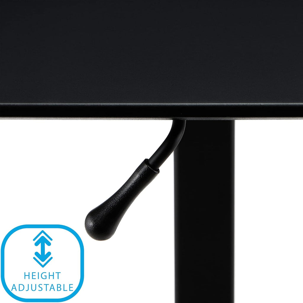 Black Mobile Rolling Height Adjustable Laptop Workstation Desk G264