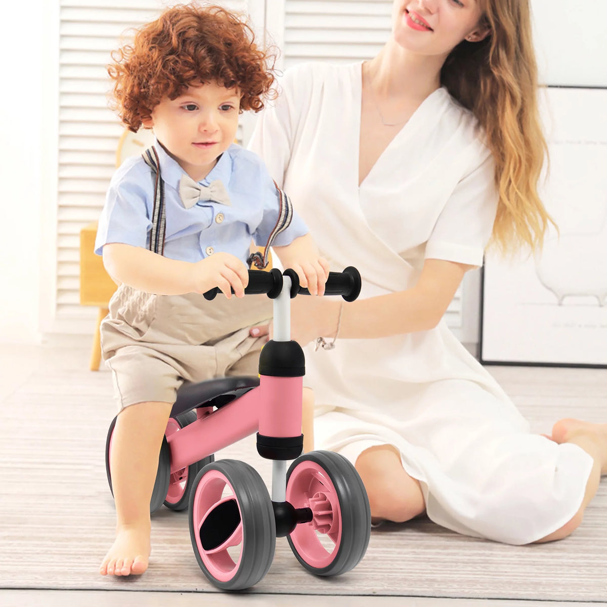 Pink 4 Wheels Baby Balance Bike D75492