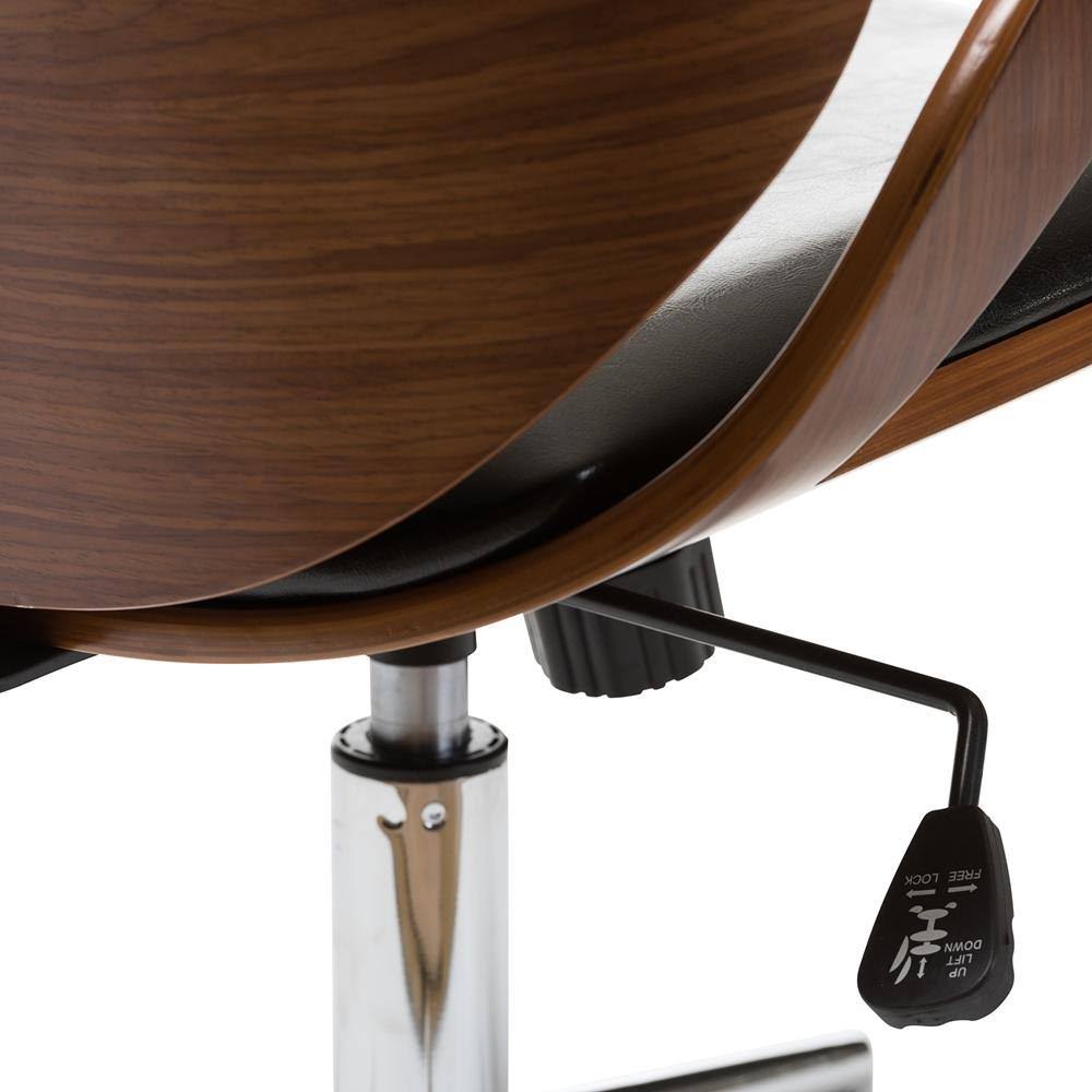 Walnut/Black Modern Office Chair D528