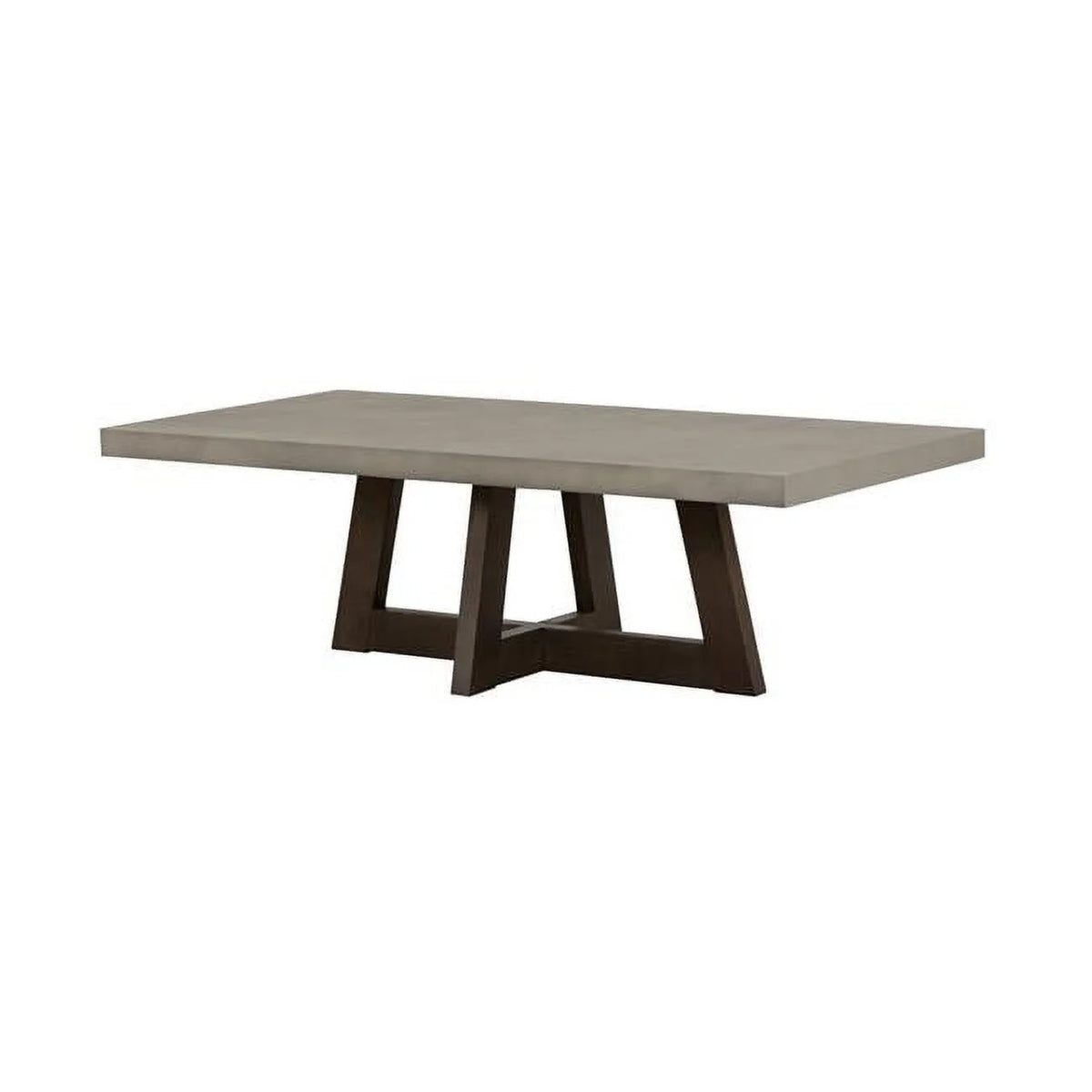 Dark Grey Brown Concrete Rectangular Coffee Table H48072