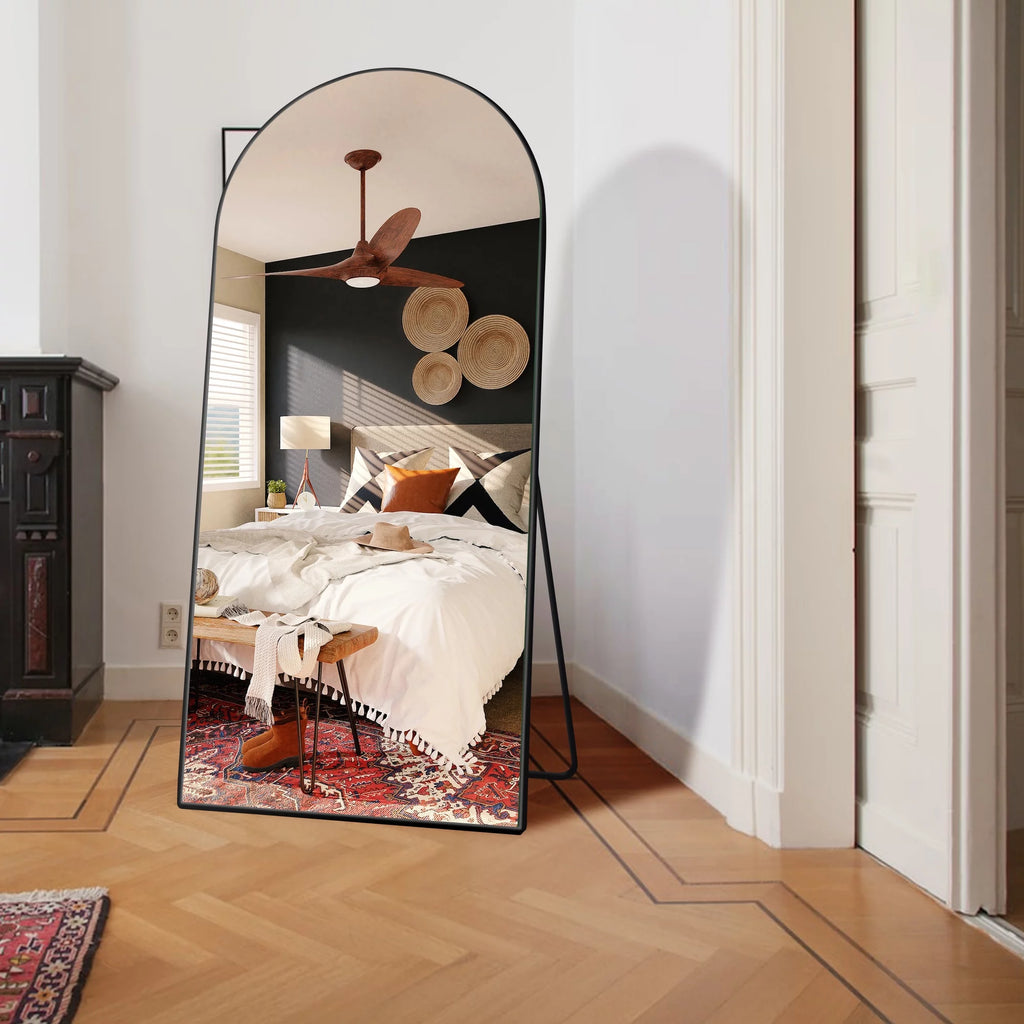 71"×28" Large Full Length Mirror with Stand, Black K38202