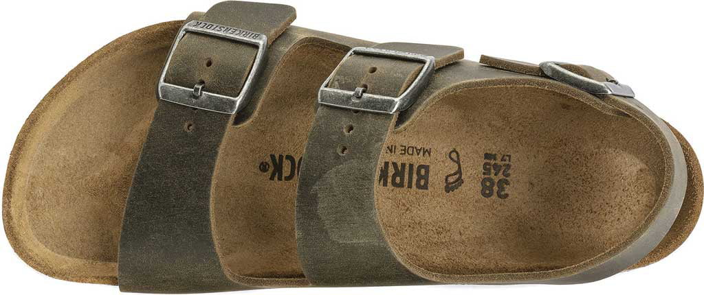 Faded Khaki Oiled Leather Sandals K332951
