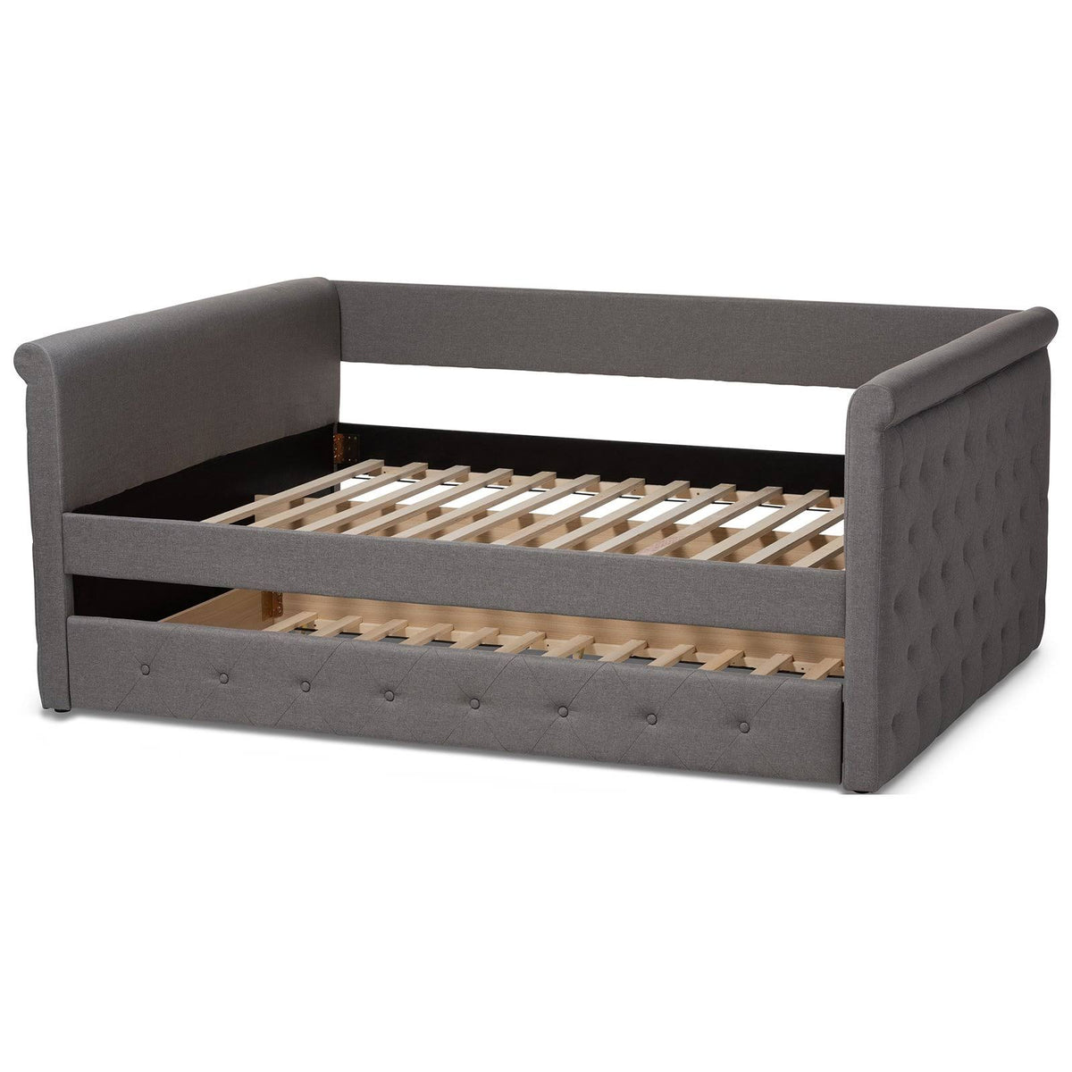 Queen Dark Grey Daybed with Trundle F10760
