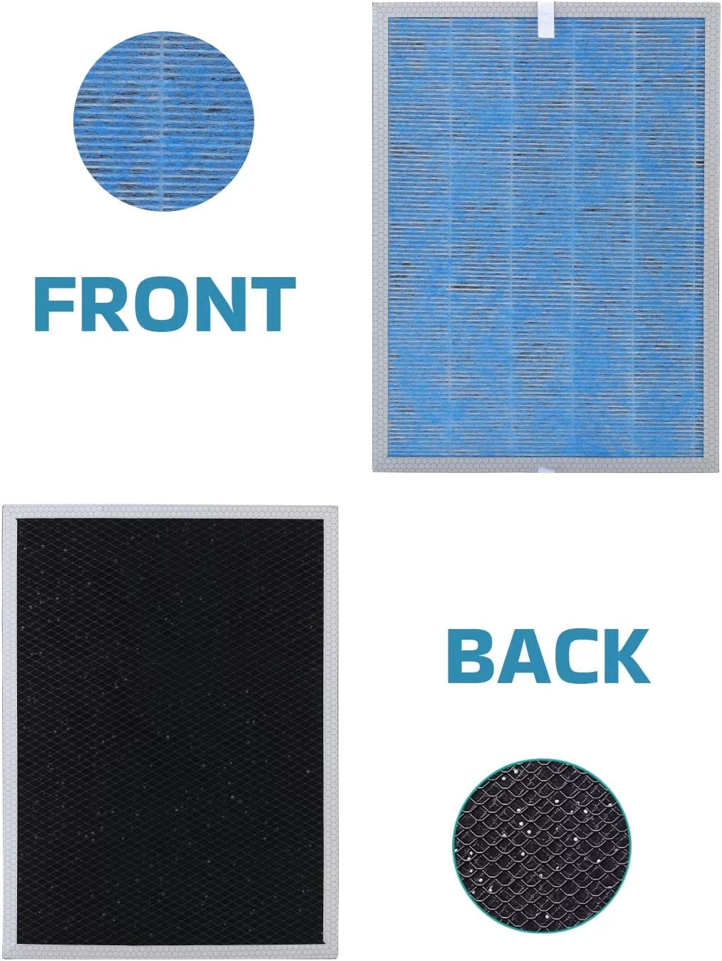True HEPA Filter Replacement 2 Pack Q1237