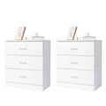 Set of 2 White 3 Drawer Dresser X2575