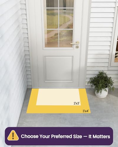 Heavy Duty Non-Slip Rubber Entry Mat, 24x36, Black U926848