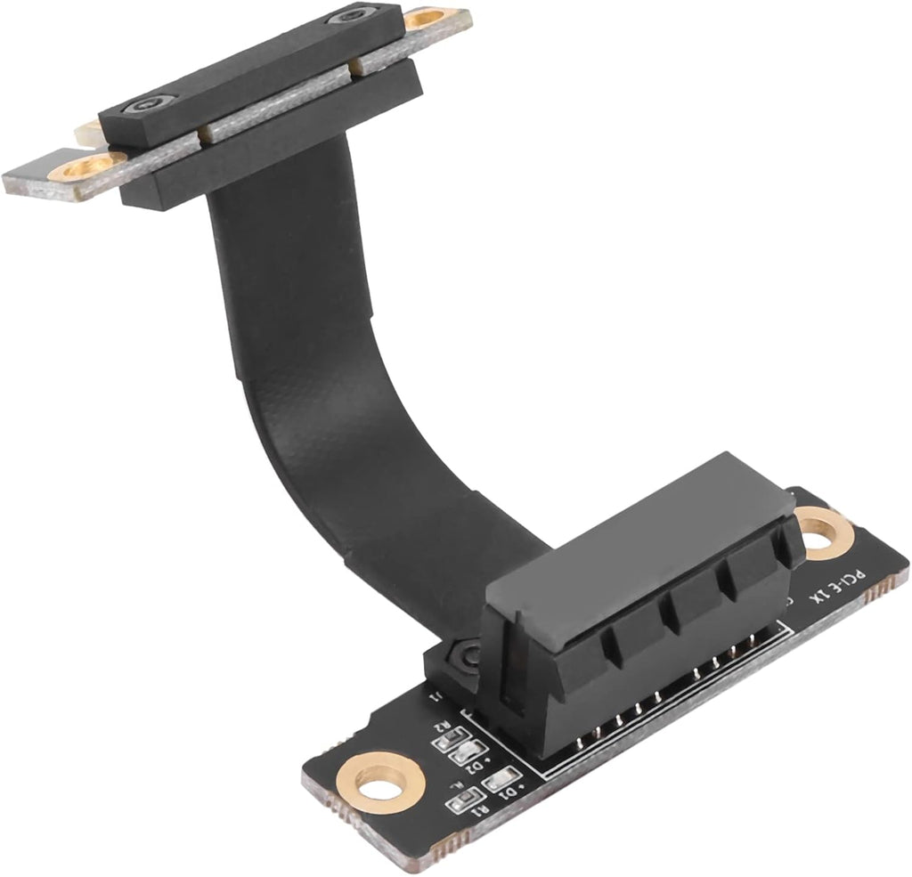 PCIE X1 Riser Cable Dual 90 Degree Right Angle 8Gbps 5cm Pack of 2 T877