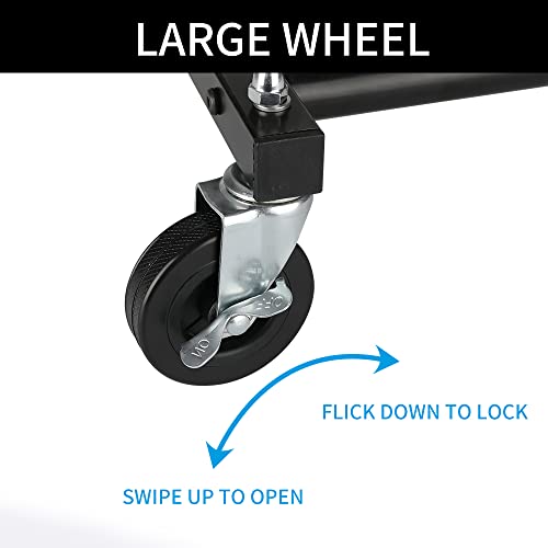 Black Rolling Clothing Garment Rack with Lockable Wheels V845034
