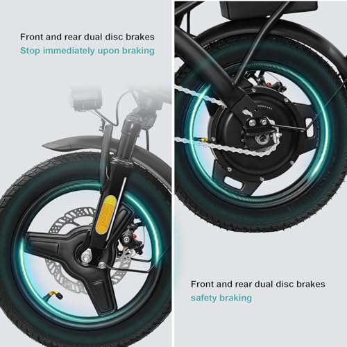 14" Foldable Electric Bike with 560W Motor and 48V Battery H408