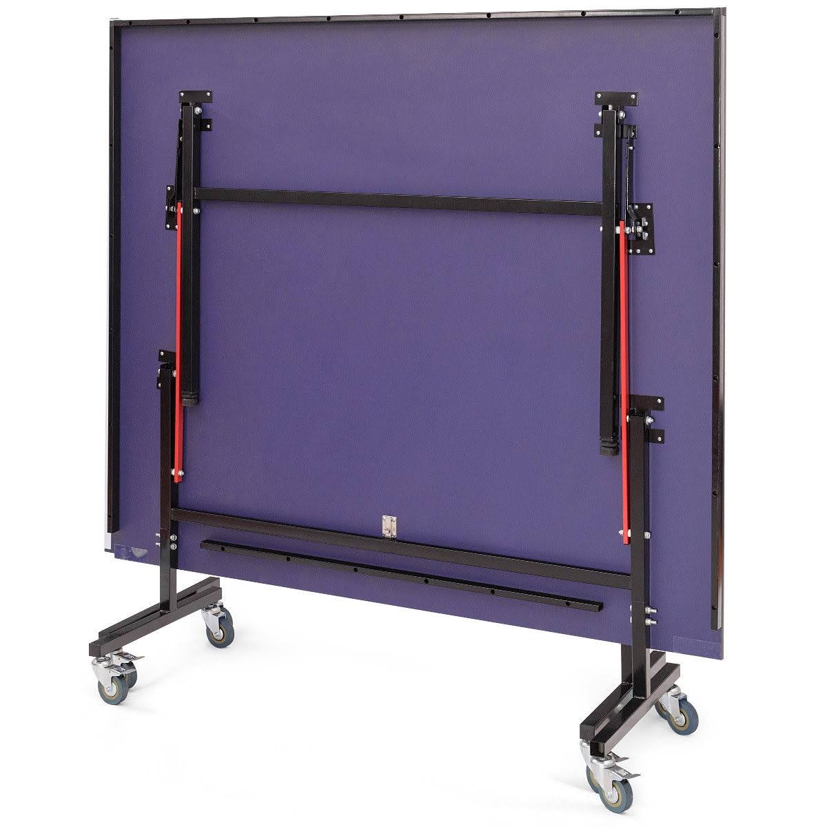 Foldable Table Tennis Table with Locking Casters I43365