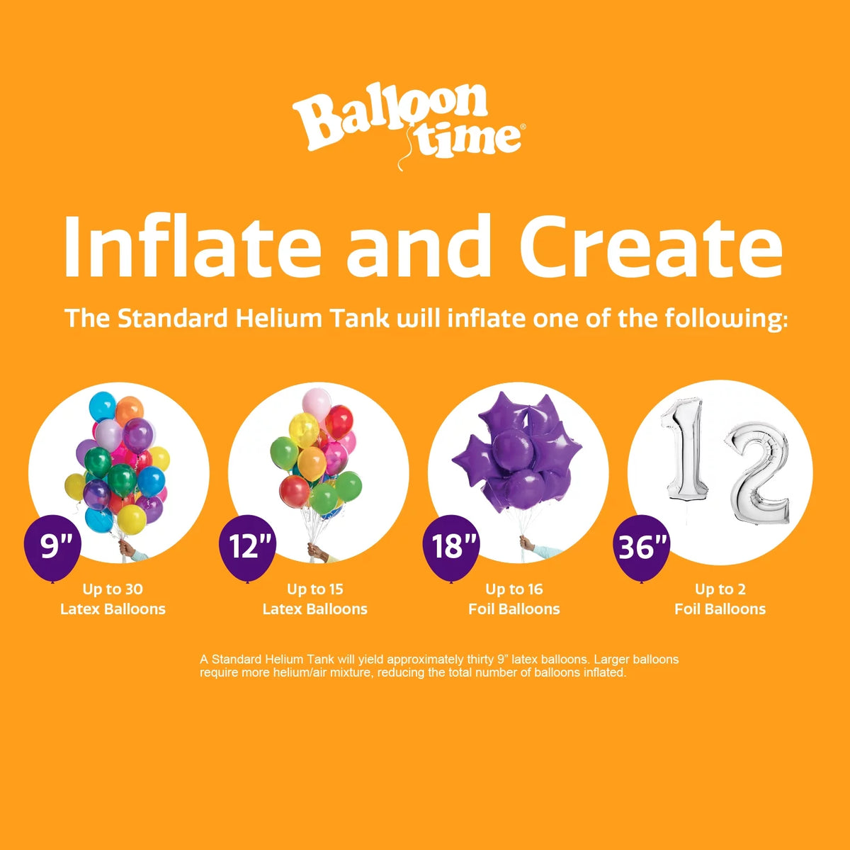 12in Helium Tank Kit with Latex Balloons Q261