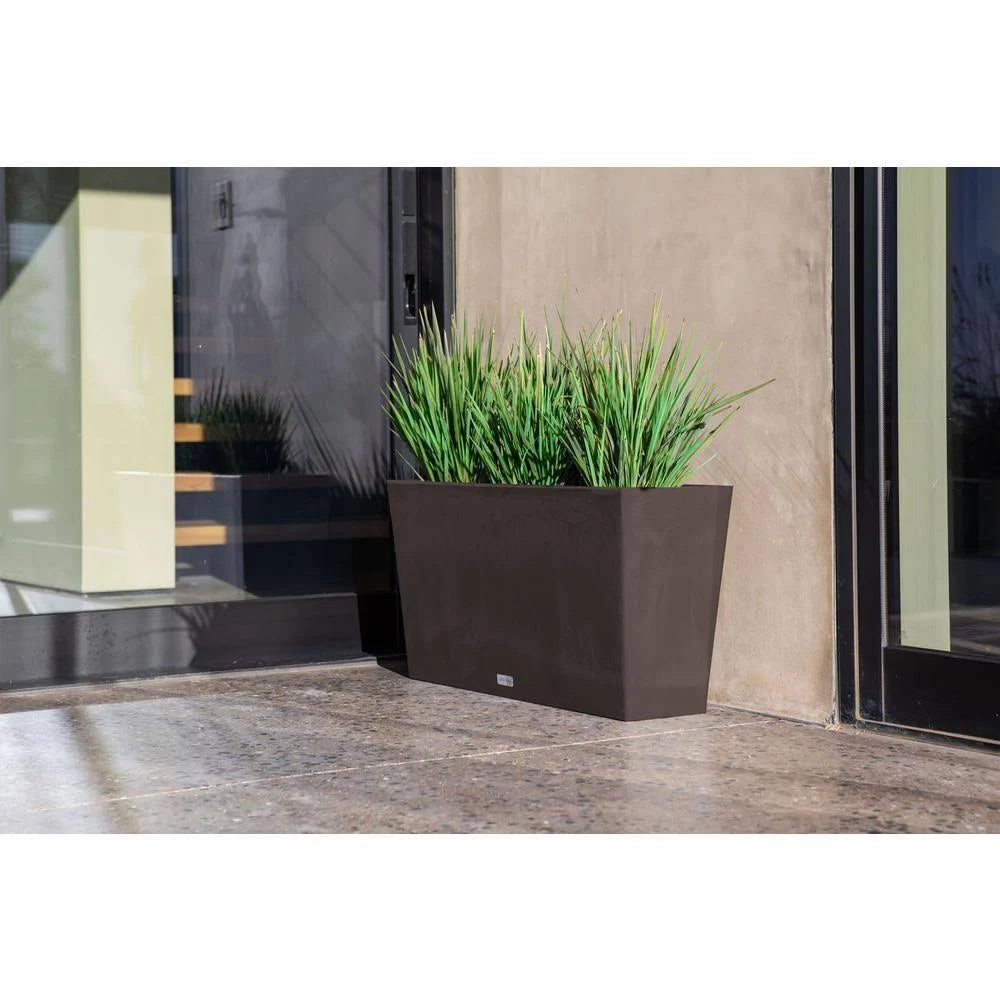 Espresso Plastic Long Trough Planter J653942