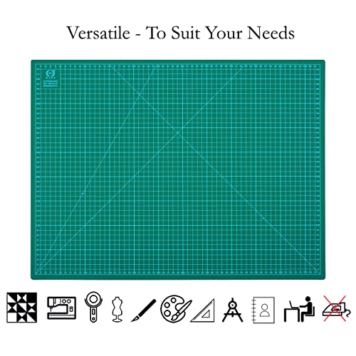 36" x 24" Self-Healing Double-Sided Cutting Mat Green L4356