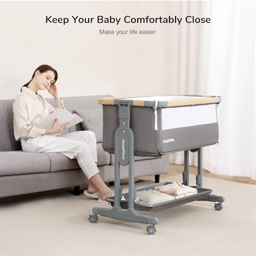 Baby Bassinet with Wheels, Mattress, Sheet, Folding W423