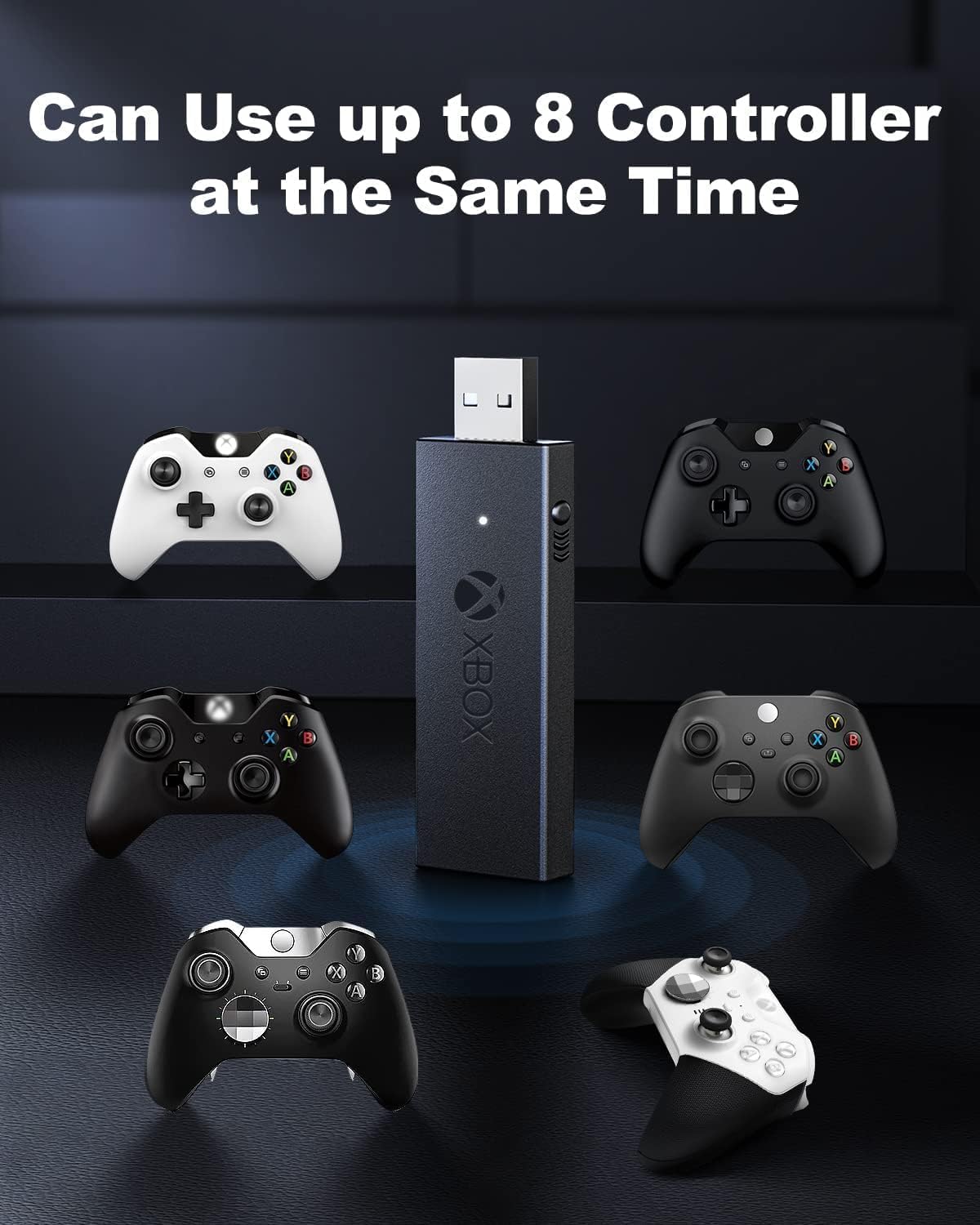 Black Wireless Adapter for Xbox One Controller X9998