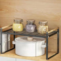 Carbon Steel Stackable Kitchen Cabinet Shelf Organizer W98086