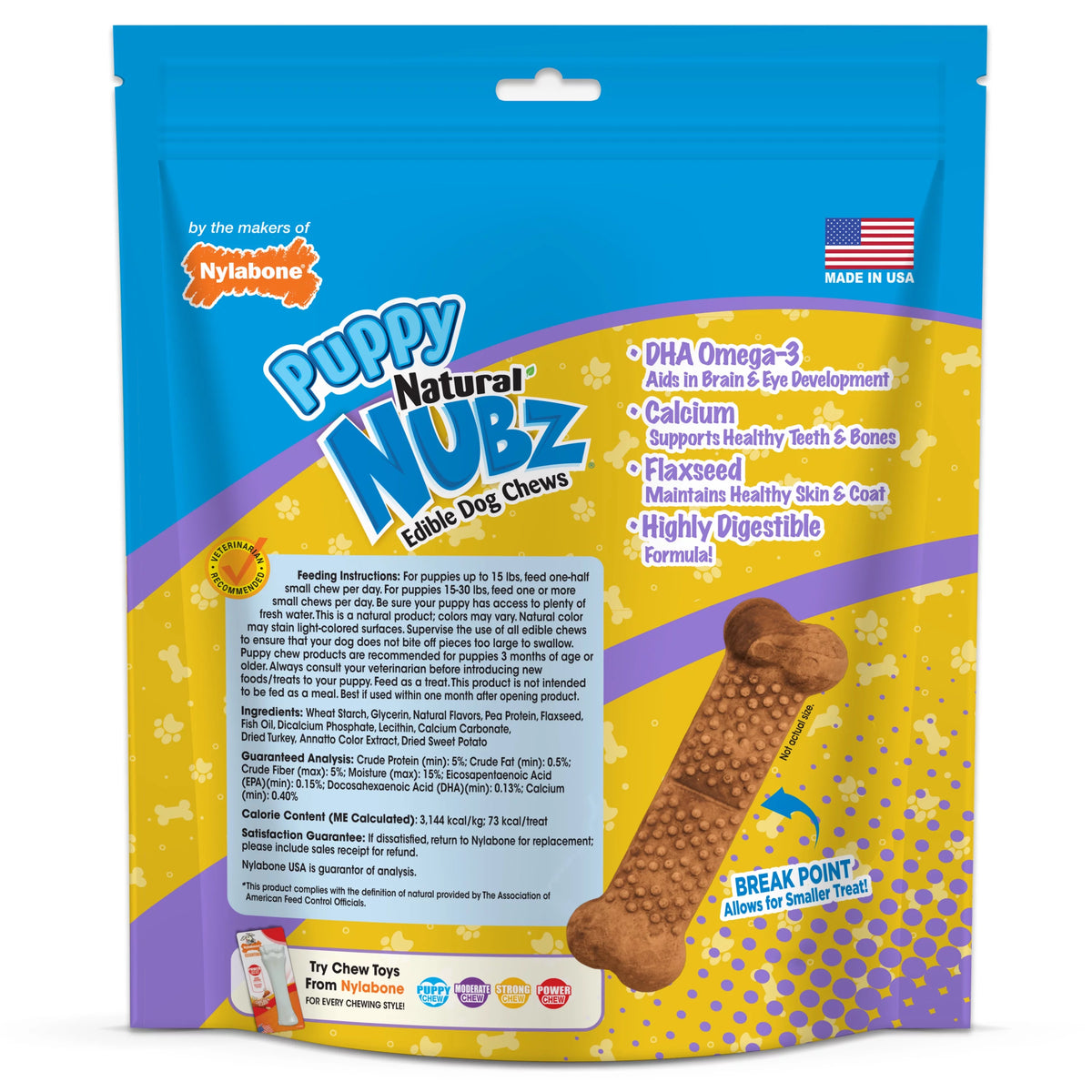 Turkey & Sweet Potato Flavor Small Puppy Chew Treats I87907